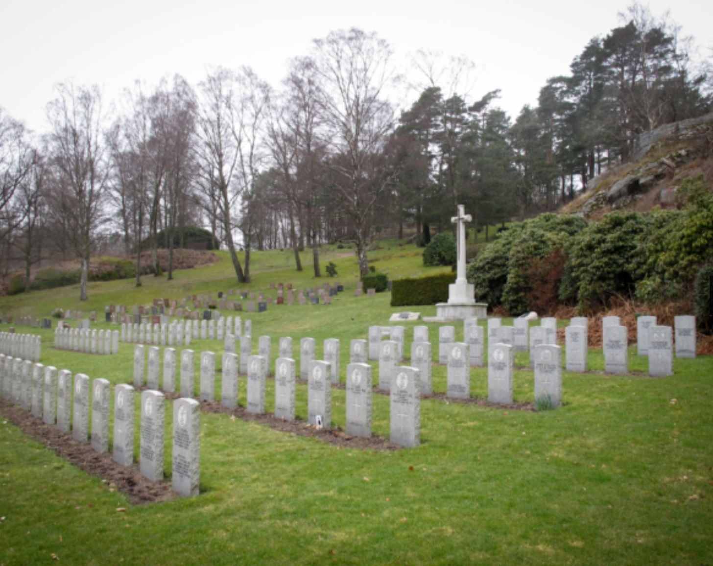 Tumbas de soldados británicos. Cementerio de Kvibergs. Gotemburgo. Foto vastarvsbloggen.se