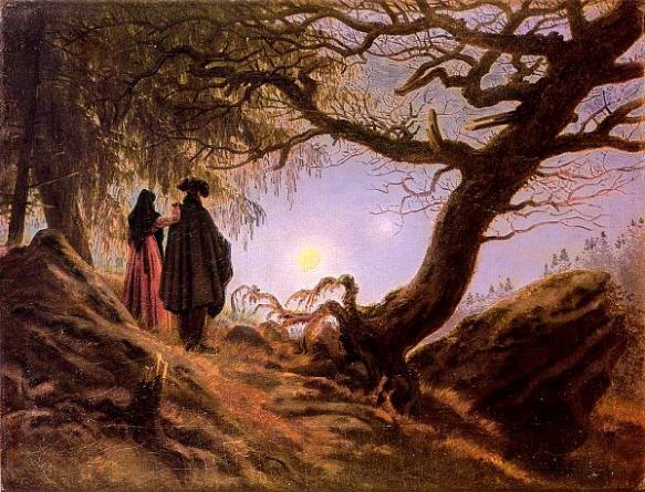 Caspar David Friederich, Hombre y mujer mirando a la luna.1824