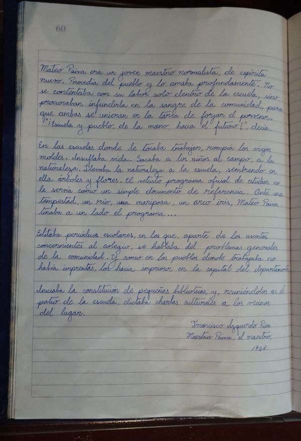 Palabra de un maestro de escuela. Foto R.Puig