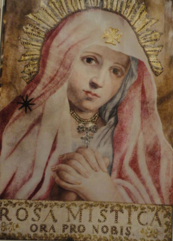 Rosa mística. Pastel sobre tela. Anónimo italiano. San Pedro de Lima. s.XVII.