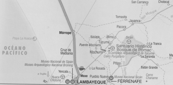 Complejos arqueológicos y museos en torno a Lambayeque