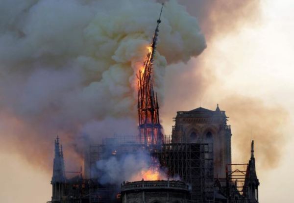 Notre-Dame en llamas. Fuente: La Voix du Nord
