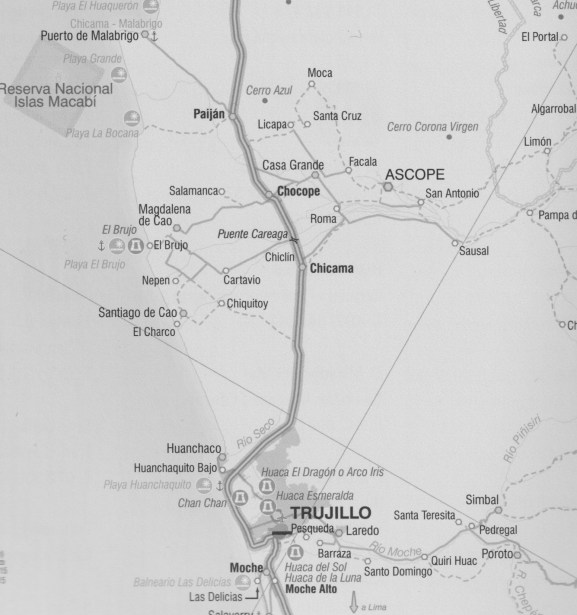 Trujillo. Complejos arqueológicos.