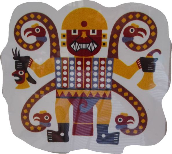 Iconografía del dios decapitador. Reconstrucción.