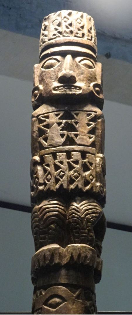 Museo de Pachacamac. El ídolo bifronte. Detalle. Foto R.Puig