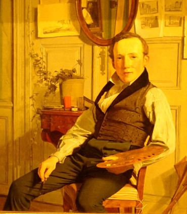 Christen Kobke. El pintor paisajista Frederik Sodring. 1832. Colección Hirschprungske. Copenhagen.