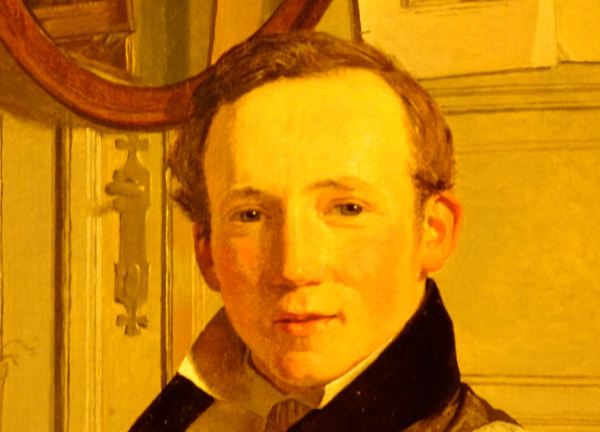Christen Kobke. El pintor paisajista Frederik Sodring. 1832. Detalle. Colección Hirschprungske. Copenhagen. Foto R.Puig