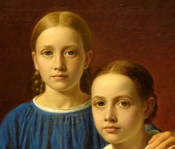 Constantin Hansen. Meta Magdelene Hammerich y la hija del artista Kristiane, Detalle, 1861 M.N. Copenhague. Foto R.Puig