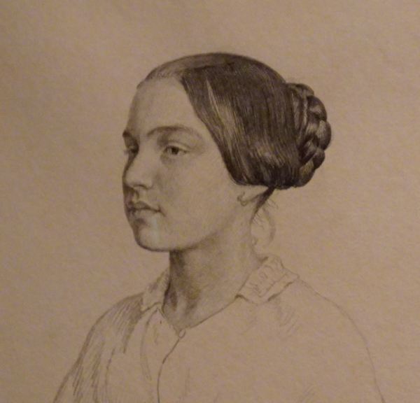 Peter Christian Skovgaard. Retrato de una joven, 1849.Detalle. Museo Nacional de Arte. Copenhagen.