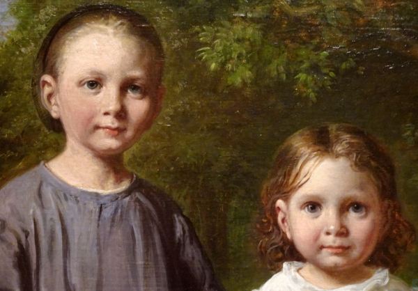 Wilhelm Marstrand. Las hijas del artista, 1865. detalle. M.N. Estocolmo