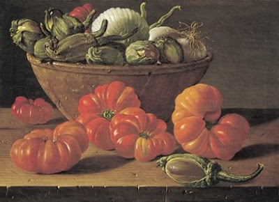 Luis Meléndez bodegon con tomates. Museo del Prado