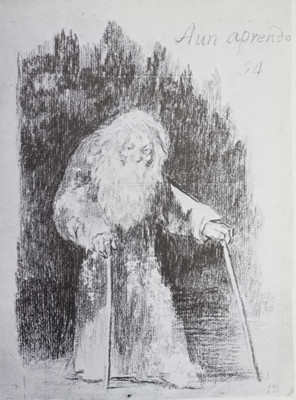 Goya. "Aun aprendo". Dibujo a lápiz,1825