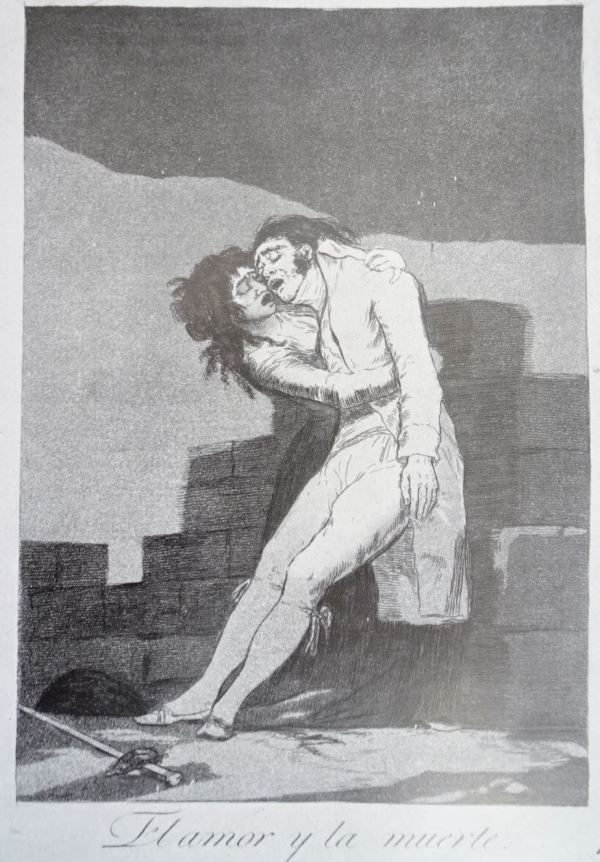 Goya. El amor y la muerte. Grabado de los Caprichos h.1799