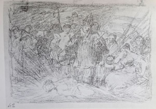 Goya. Murio la verdad. Dibujo para Desastres de la guerra. h.1808 -1809
