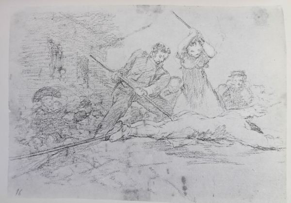 Goya. Populacho. Dibujo para Desastres de la guerra. h.1808 -1809