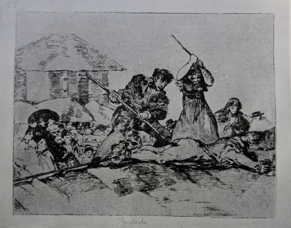 Goya. Populacho. Grabado de los Desastres de la guerra. h.1808 a 1809