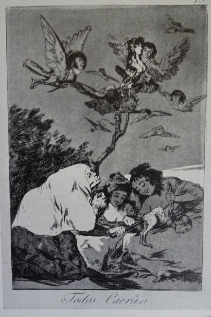 Goya. Todos caerán. Grabado de los Caprichos, h.1797