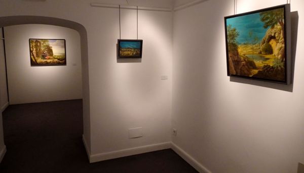 Aspecto de la muestra "Doce Amaneceres" de JUan Carlos Savater en la Galería Leandro Navarro