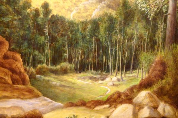 Juan Carlos Savater, Atalaya. Óleo sobre tabla, 2017, detalle. Foto R.Puig