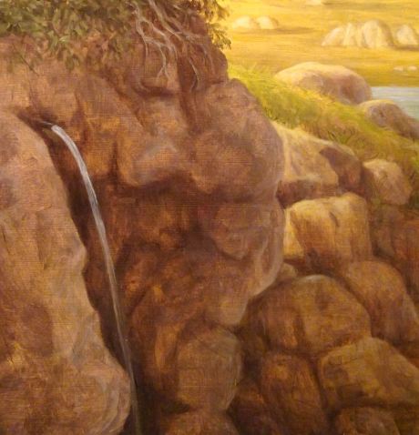 Juan Carlos Savater. Manantial, óleo sobre madera 2019. Detalle. Foto R.Puig