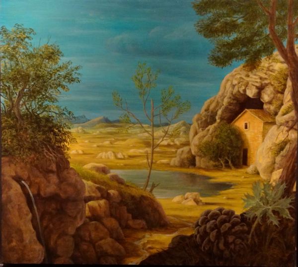 Juan Carlos Savater. Manantial, óleo sobre madera 2019. Foto R.Puig