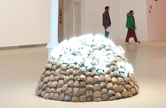 Mario Merz. El consumismo frente a la naturaleza. Palacio Velázquez. Foto R.Puig