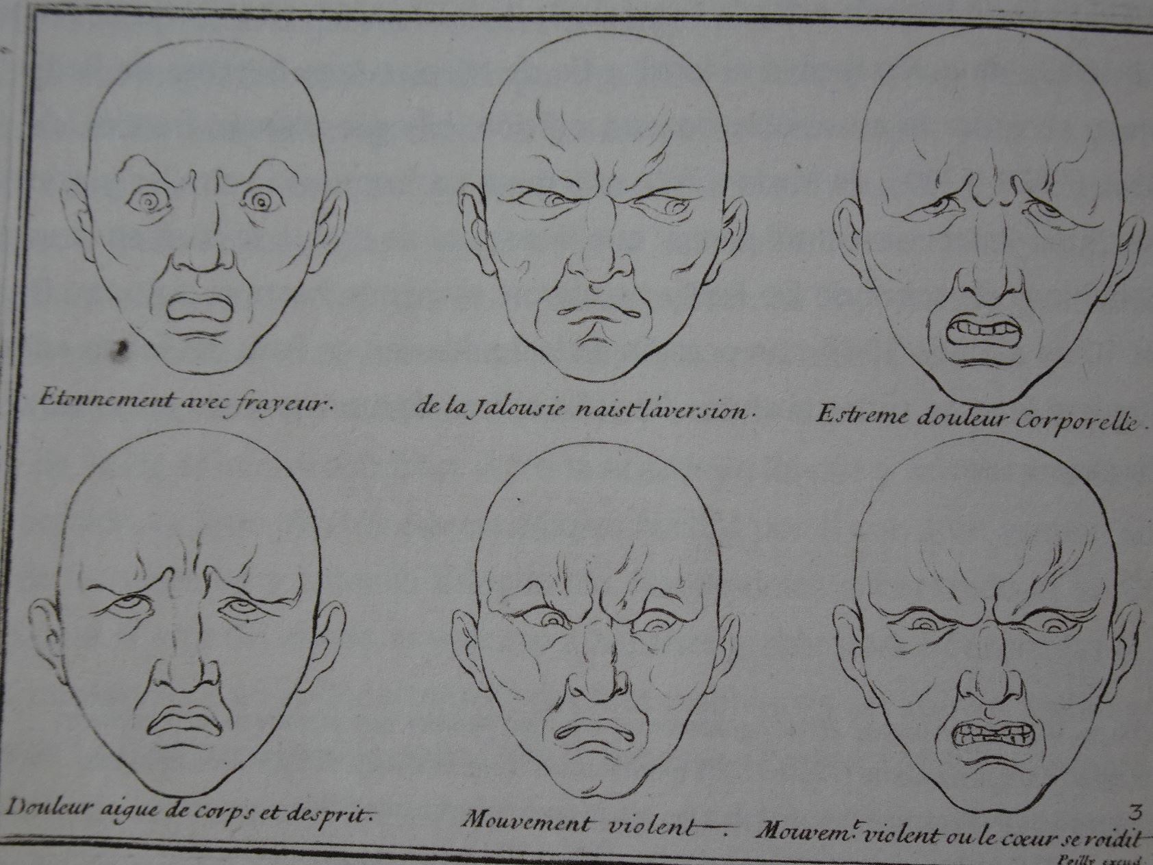 Charles Le Brun, s.XVII, Diferentes caracteres de las pasiones.