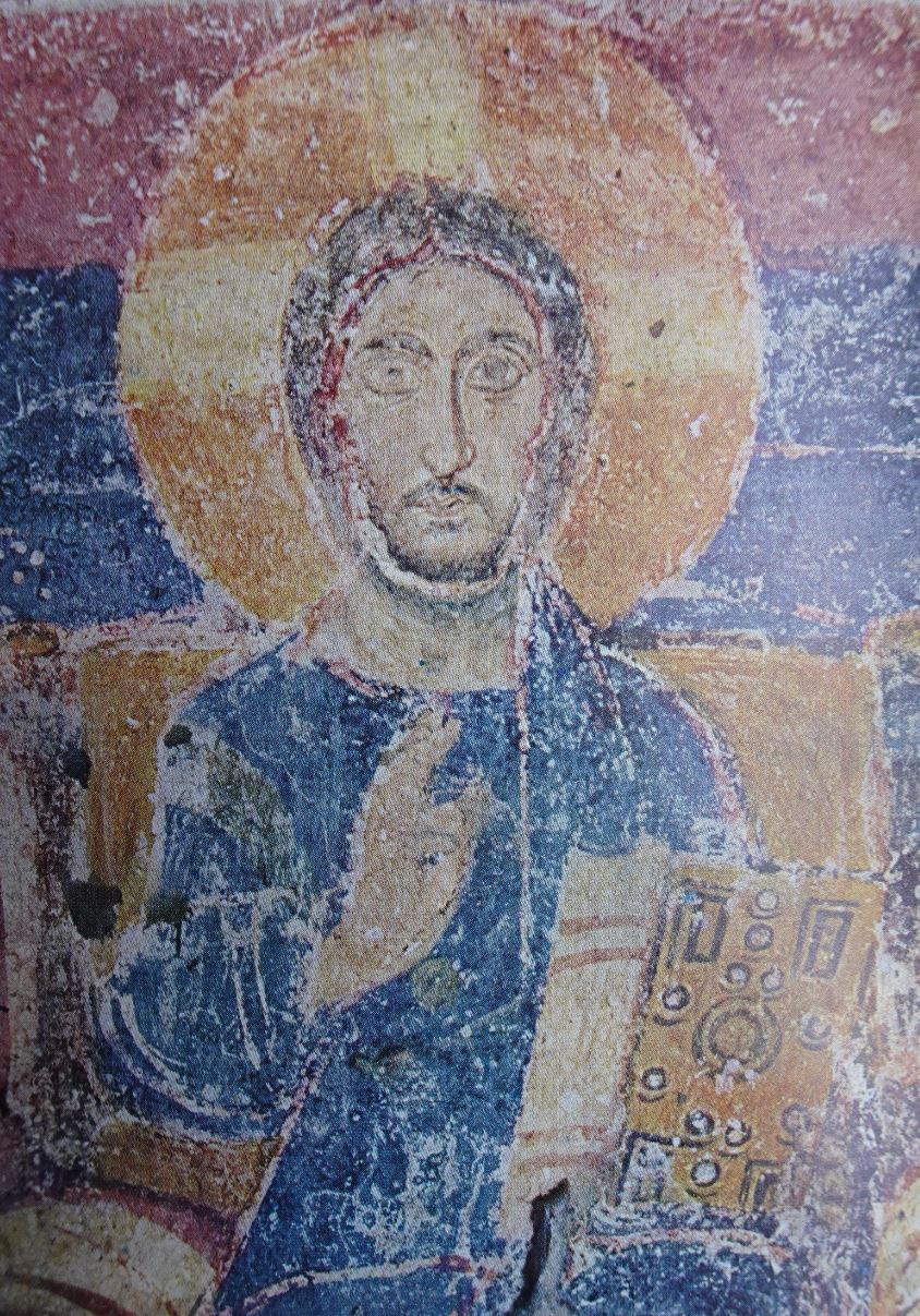 Cristo en majestad. Detalle. Santa Maria Antica. s.VII. Roma