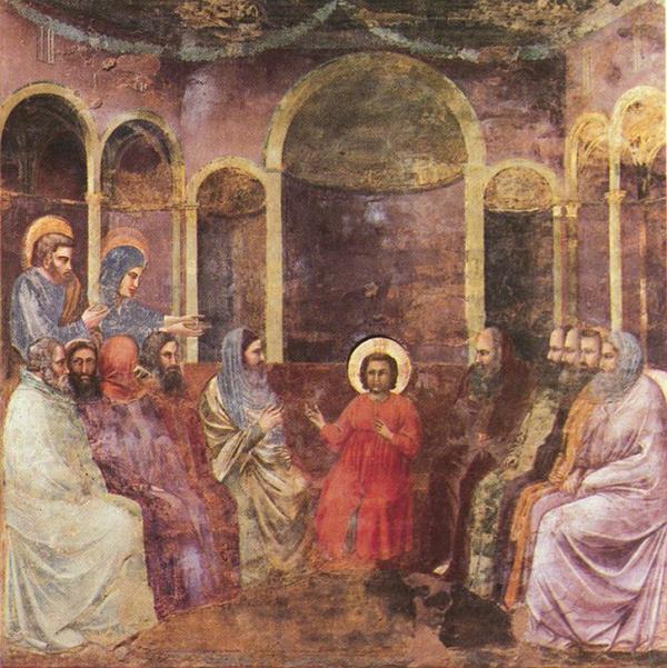 Giotto. Jesús entre los doctores. Capilla Scrovegni, Padua